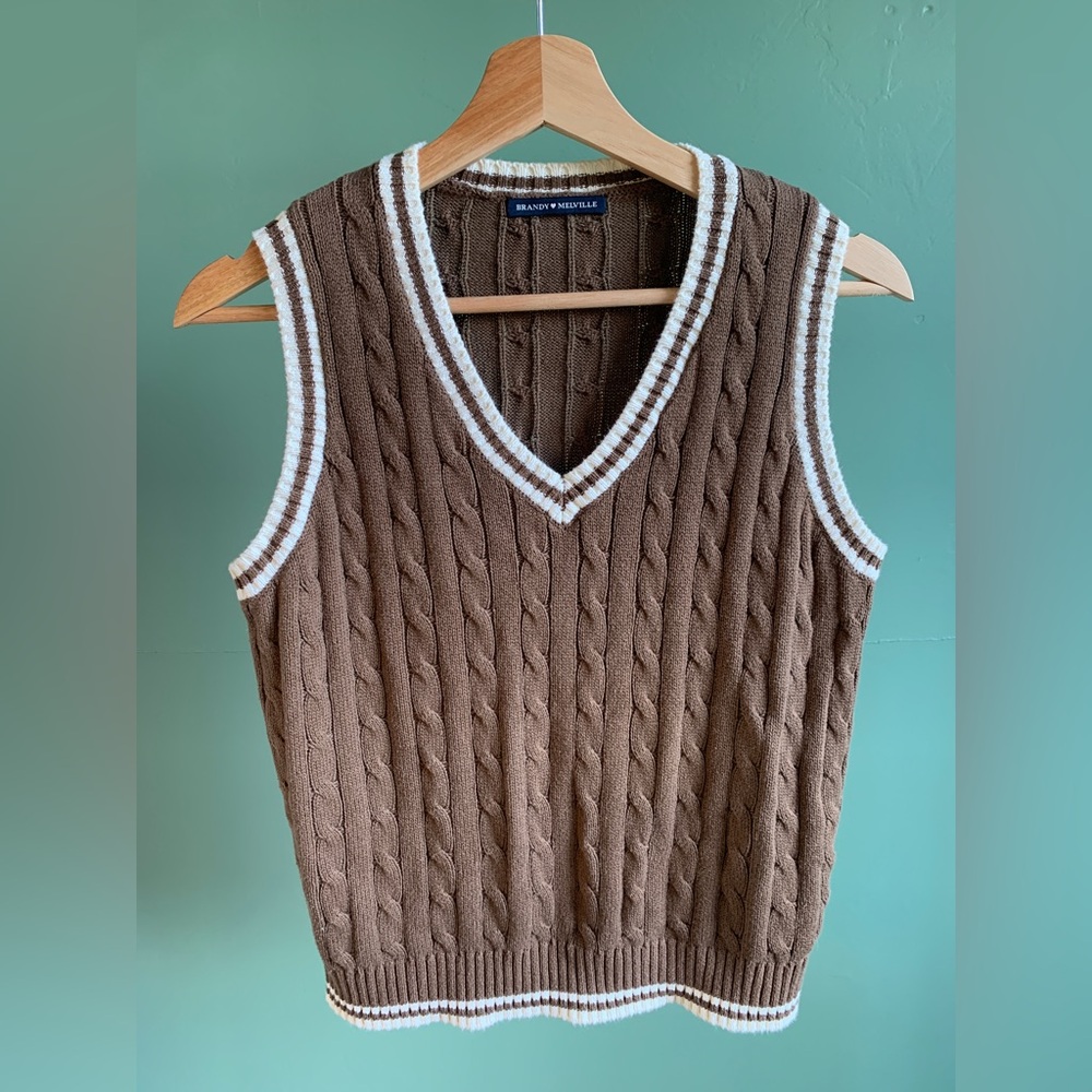 Brandy Melville cable-nit vest